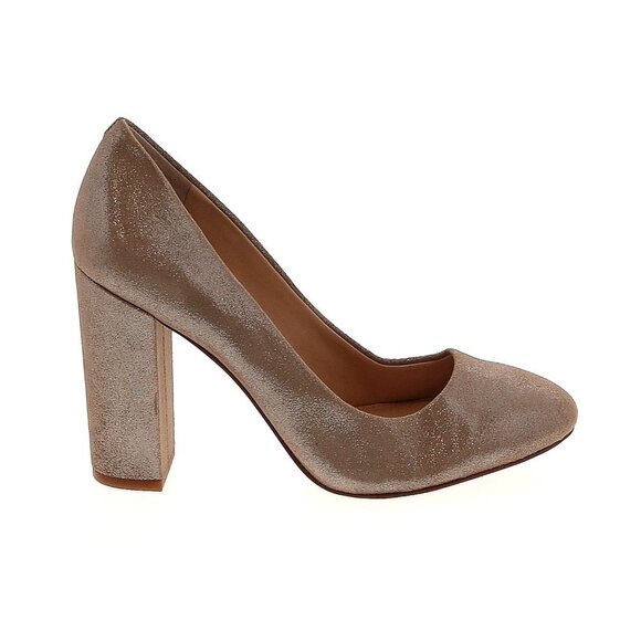 Vince Camuto Janetta Pewter metallic block heels 8.5 new - Picture 6 of 16